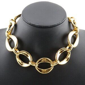 CHANEL Chain choker Necklace vintage Plated Gold 156.0g Women